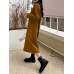 Solid Long Sleeve Lapel Casual Shirt Dress For Women